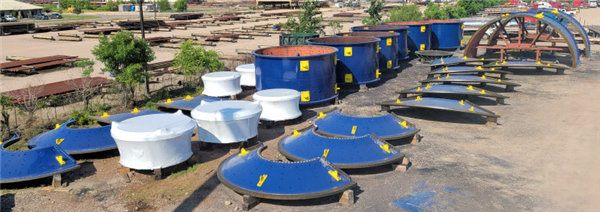 2 Units - Unused Flsmidth 22' X 36.5' (6.7m X 11m) Ball Mills With Dual 4,900 Kw (6,662 Hp) Motor Drives 60 Hz)
